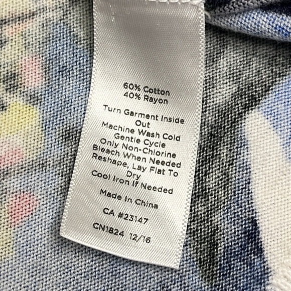 Talbots Petites Lightweight button down tropical colorful sweater Cardigan - Picture 6 of 14
